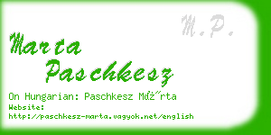 marta paschkesz business card